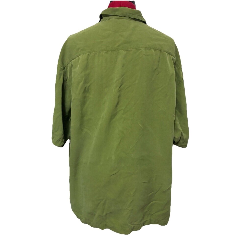 Tommy Bahama Men’s Green 100% Silk Shirt Size Large - Picture 4 of 7